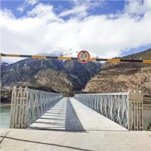 Double Lane dirab Bailey Steel Bridge pon tanporè nan Tibet